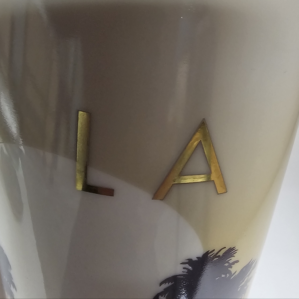 Starbucks 12 oz. LA California Ceramic Tumbler with Lid 2015 Souvenir Mug NWOT - Picture 8 of 10